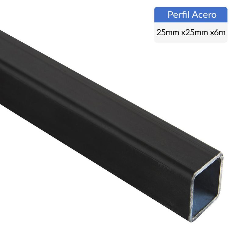 Perfil Cuadrado Acero 25x25x2 mm 6 m