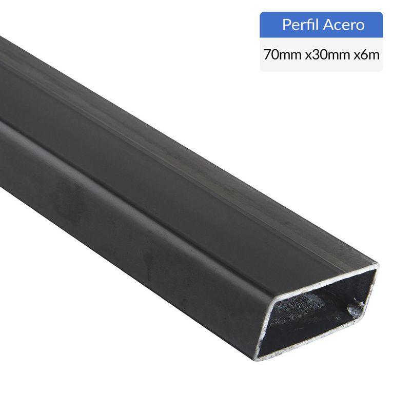 Perfil Rectangular Acero 70x30x2 mm 6 m