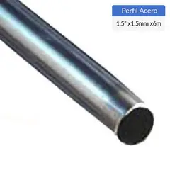 GENERICO - Perfil Tubular Redondo Acero 1 1/2" 1,5 mm 6 m