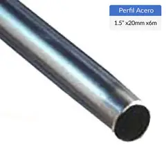 GENERICO - Perfil Tubular Redondo Acero 1 1/2" 2 mm 6 m