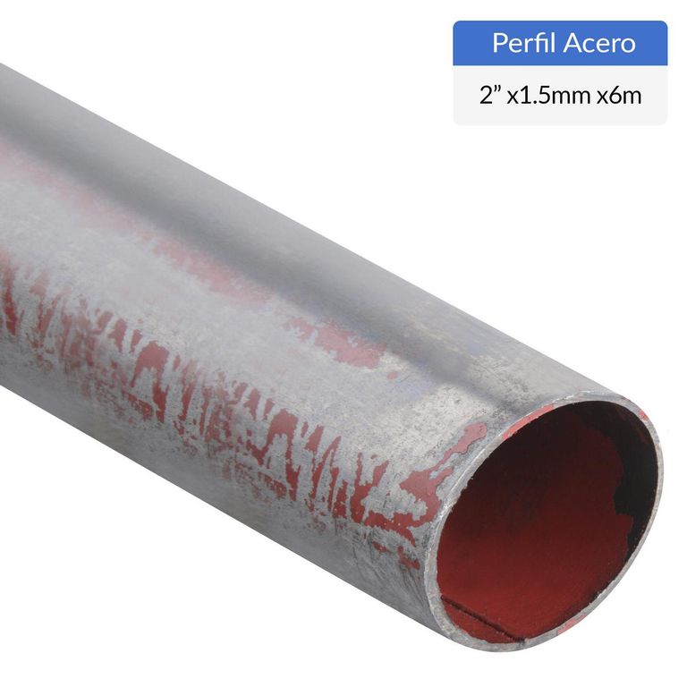 Perfil Tubular Redondo Acero 2" 1,5 mm 6 m