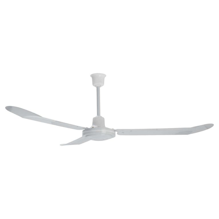 Ventilador de Techo Metal Blanco 3 Aspas con Interruptor a la Pared