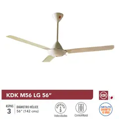 KDK - Ventilador de techo 3 aspas 0,53 W