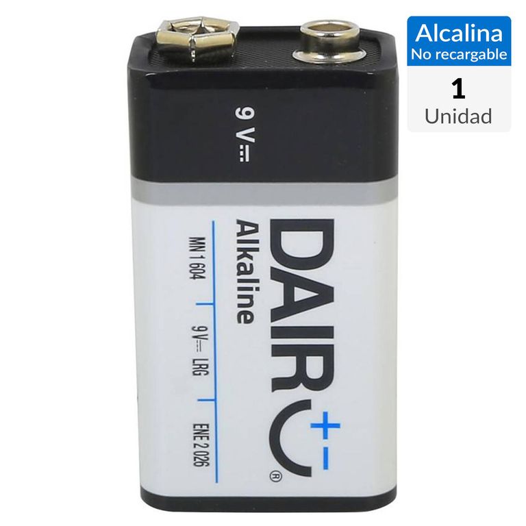 Batería alcalina 9V