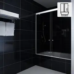 WINTEC - Mampara Tina Vidrio templado Listado 170x155cm