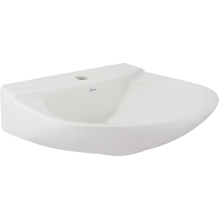 Lavamanos Forma Redonda Loza 54.5x14x46 cm Blanco