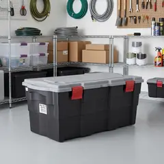 WENCO - Baúl Organizador 45x40x94 cm 100 l Negro/ Gris