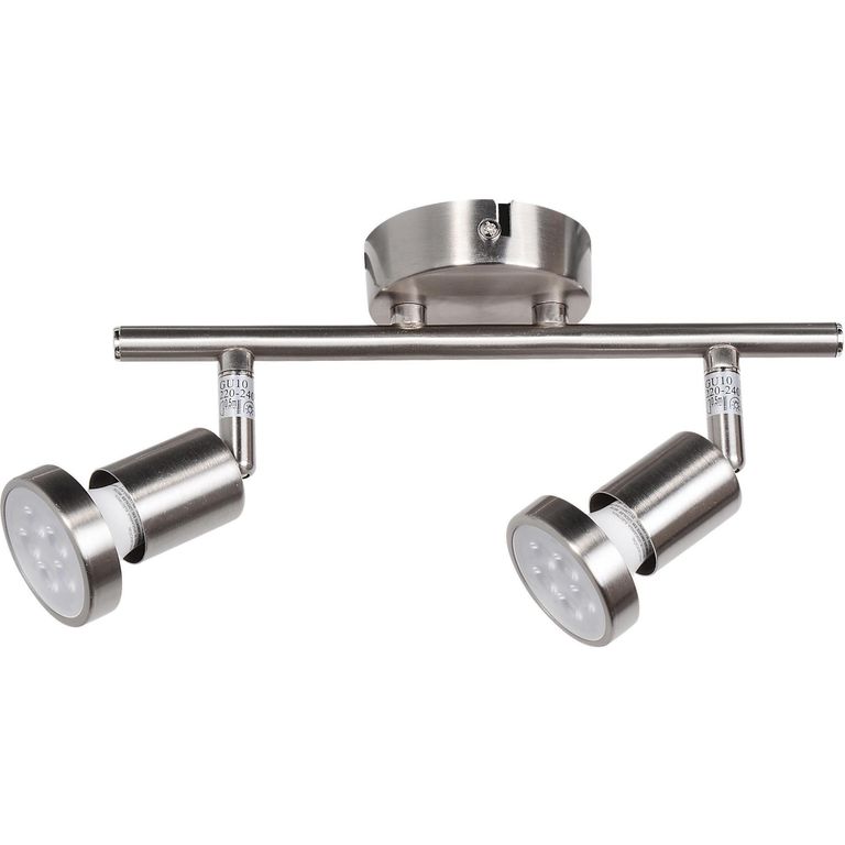 Barra Led Bisel 2 Luces Metal Gris