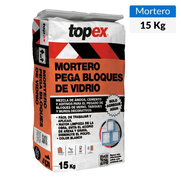 Bolsa 15 kilos pega bloques de vidrio