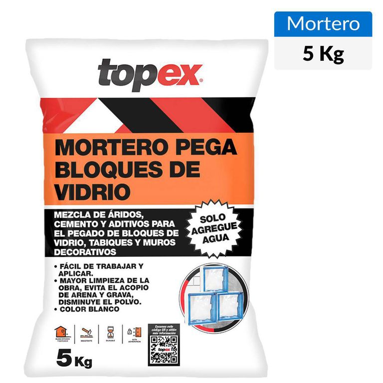 Bolsa 5 kilos pega bloques de vidrio