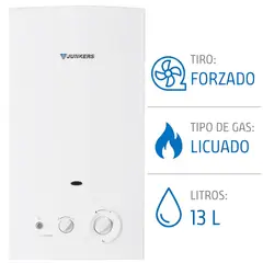JUNKERS - Calefont Gas Licuado 13 Litros Tiro Forzado Ionizado