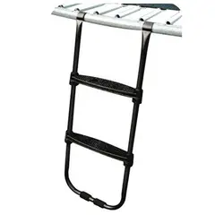 TALBOT - Escalera para Cama Elástica 5x110x30 cm Negro