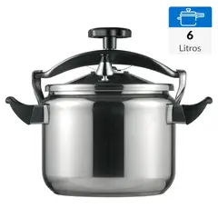 FANTUZZI - Olla a presión 6 Litros Acero inoxidable Qualita