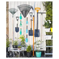 TRAMONTINA - Rastrillo básico 12 dientes de acero negro