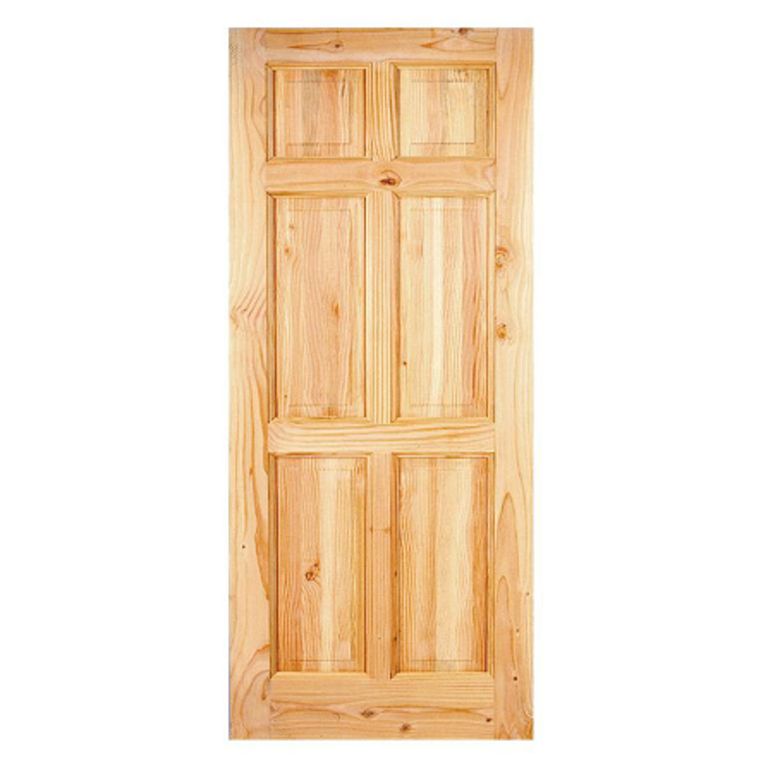 Puerta Madera pino oregón 75x200 cm Maihue Solido/Natural