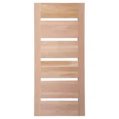 IGNISTERRA - Puerta 6 Paneles con Vidrio Madera de lenga Moderna Piamont Natural