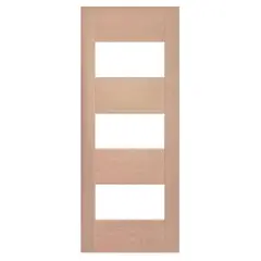 IGNISTERRA - Puerta 4 Paneles Vidriada sin Vidrio Madera de lenga Moderna Corsica Natural