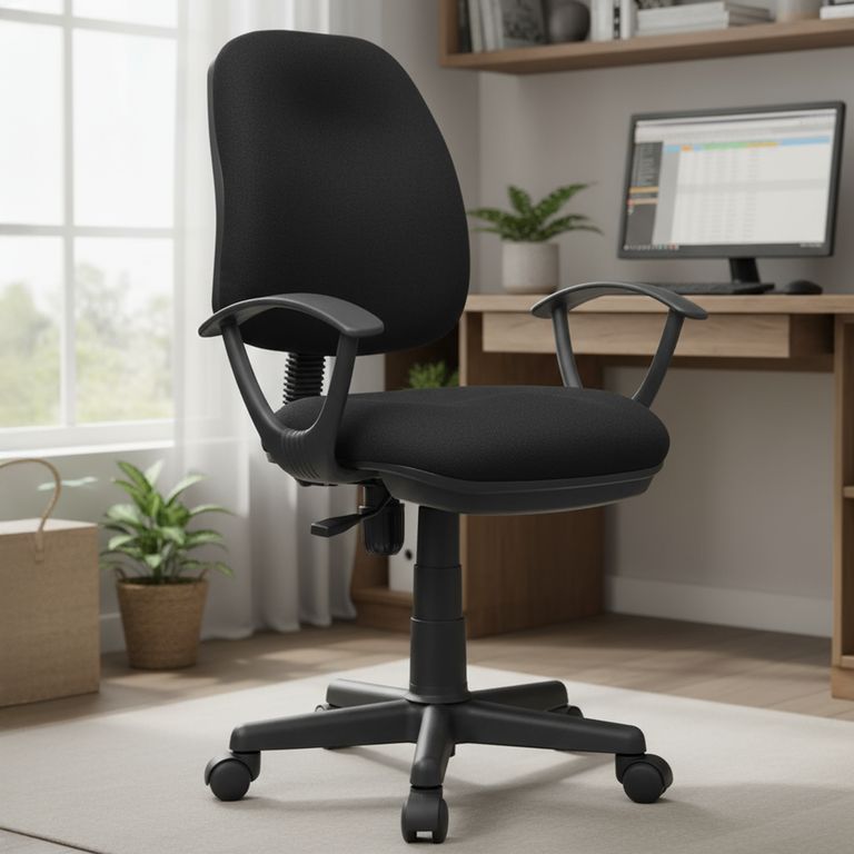 Silla Escritorio Textil Negro