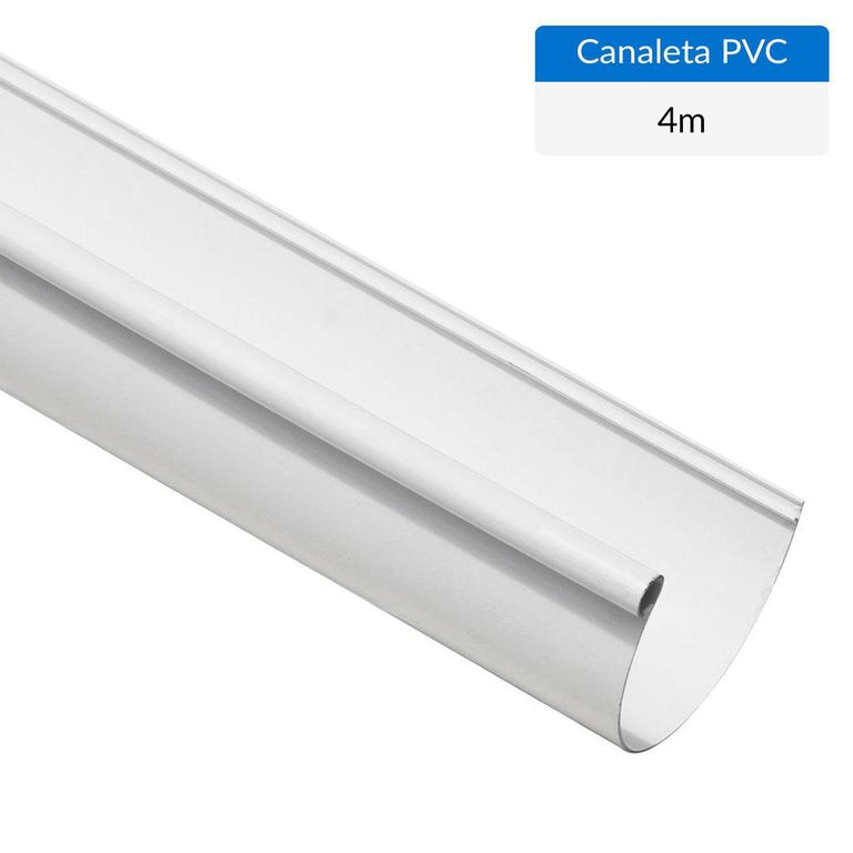 Canaleta de Lluvia 4 Metros para Techos Duratec Vinilit