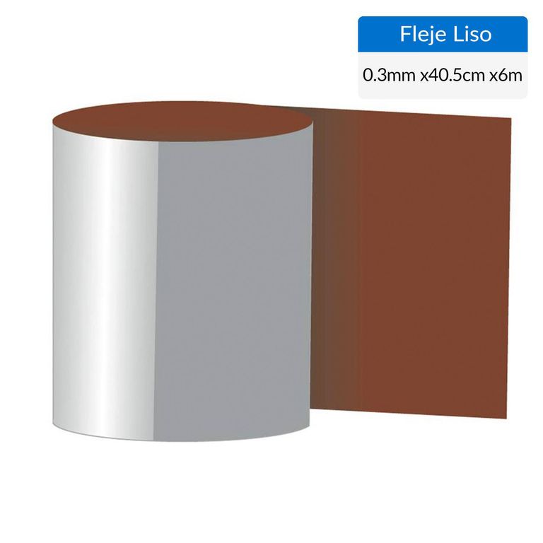 Fleje Liso Acero/Zinc 0.405x6 m 0.4 mm Terracota