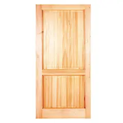 HOLZTEK - Puerta Exterior Madera pino oregón 90x210 cm Llanquih 100 Natural