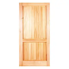 HOLZTEK - Puerta Exterior Madera pino oregón 90x220 cm Llanquih 100 Natural