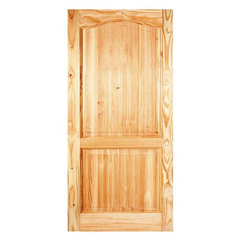 Puerta Exterior Madera pino oregón 80x200 cm Llanquih Natural