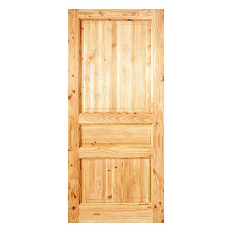 Puerta Exterior Madera pino oregón 80x200 cm Puyehue 120 Natural
