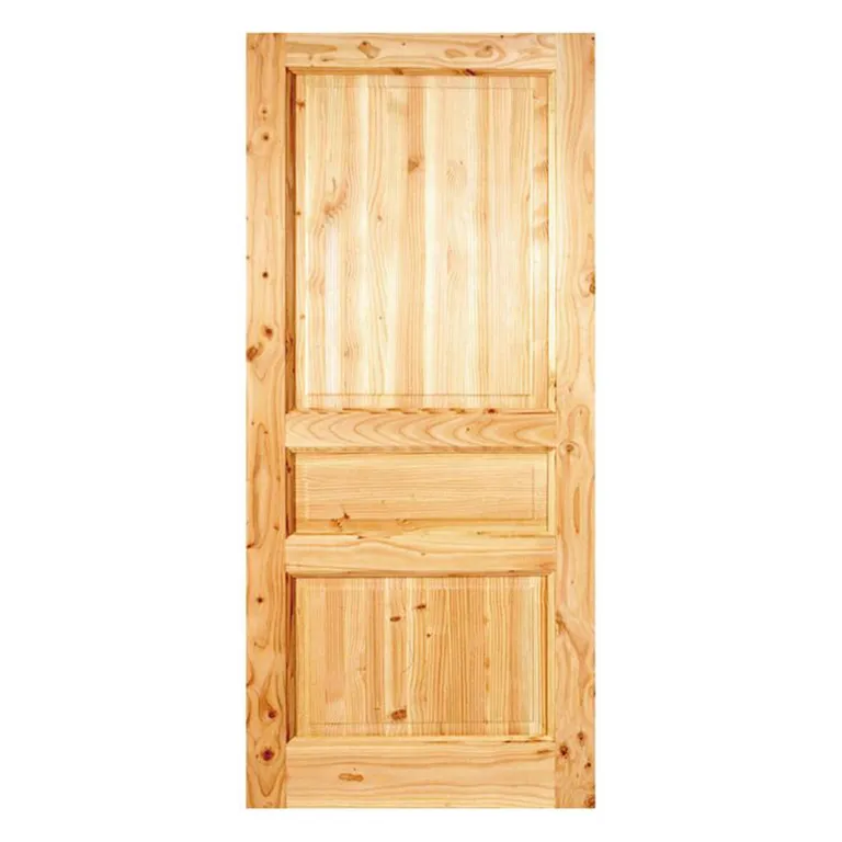 Puerta Exterior Madera pino oregón 80x200 cm Puyehue 120 Natural