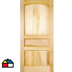 HOLZTEK - Puerta Exterior Madera pino oregón 80x200 cm Puyehue 121 Natural