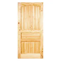 HOLZTEK - Puerta Exterior Madera pino oregón 80x200 cm Puyehue 122 Natural