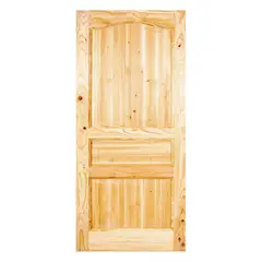 HOLZTEK - Puerta Exterior Madera pino oregón 100x220 cm Puyehue 122 Natural