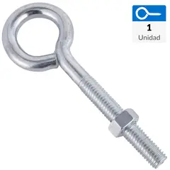 FIXSER - Perno ojo con tuerca 1/2" x 6mm 1 unidad