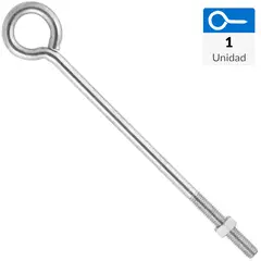 FIXSER - Perno ojo con tuerca 1/2" x 12mm 1 unidad