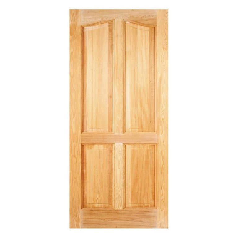Puerta Exterior Madera pino oregón 80x200 cm Rupanco 142 Natural