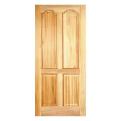 HOLZTEK - Puerta Exterior Madera pino oregón 80x200 cm Rupanco 143 Natural