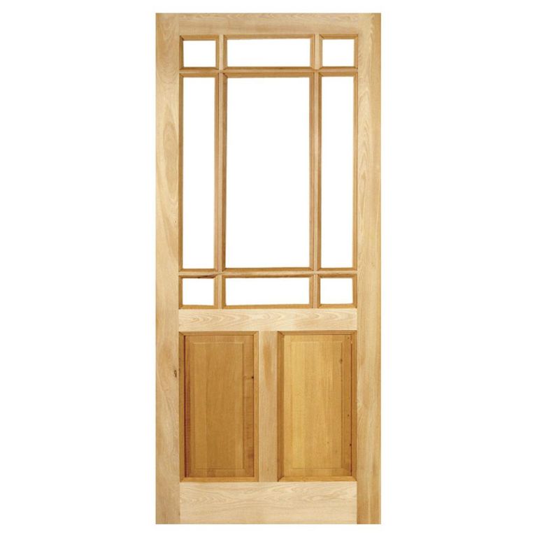 Puerta Vidriada Sin Vidrio Madera pino oregón x Rinihue 160 Natural