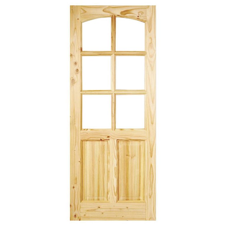 Puerta Vidriada Sin Vidrio Madera pino oregón x Rinihue 161 Natural