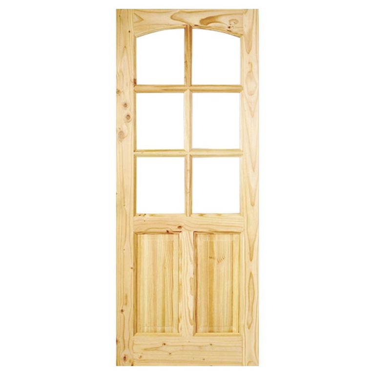 Puerta Vidriada Sin Vidrio Madera pino oregón x Rinihue 161 Natural