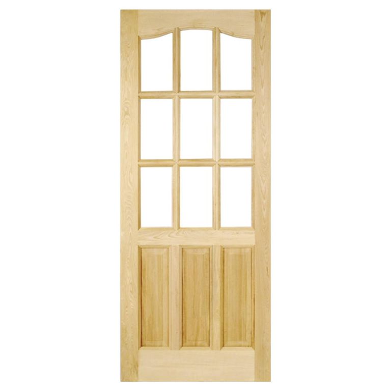 Puerta Vidriada Sin Vidrio Madera pino oregón x Rinihue 162 Natural