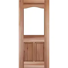 HOLZTEK - Puerta Vidriada Sin Vidrio Madera pino oregón 70x200 cm Rinihue 163 Natural