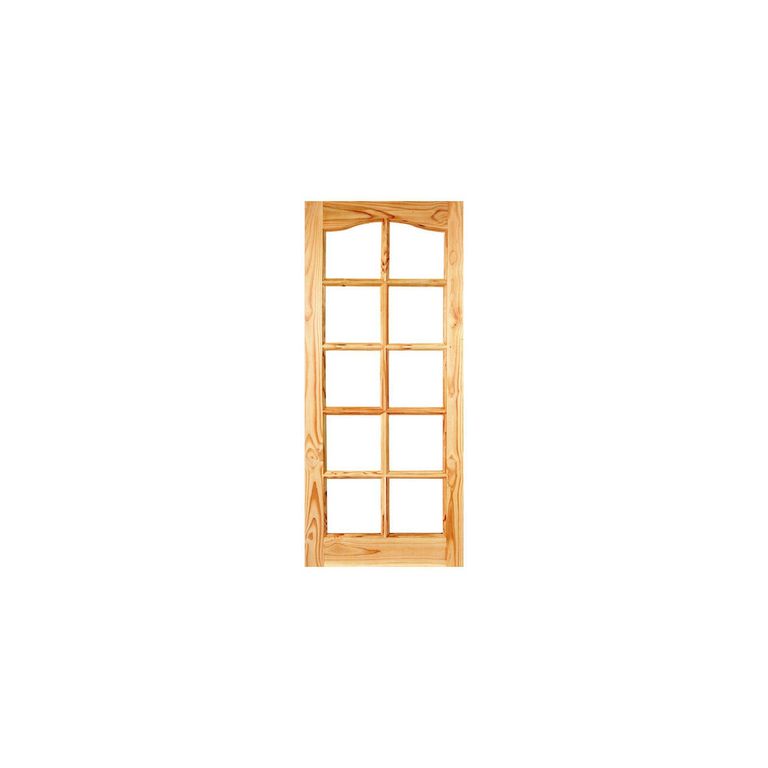 Puerta Vidriada Sin Vidrio Madera pino oregón x Rinihue 165 Natural