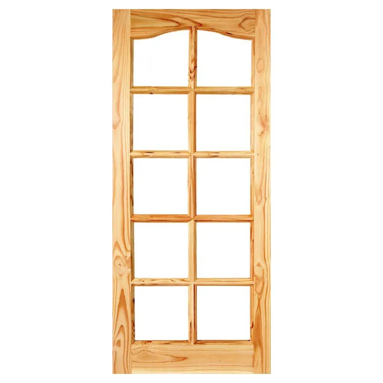 Puerta Vidriada Sin Vidrio Madera pino oregón x Rinihue 165 Natural