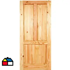 HOLZTEK - Puerta Exterior Madera pino oregón 75x200 cm Calafquen 110 Natural