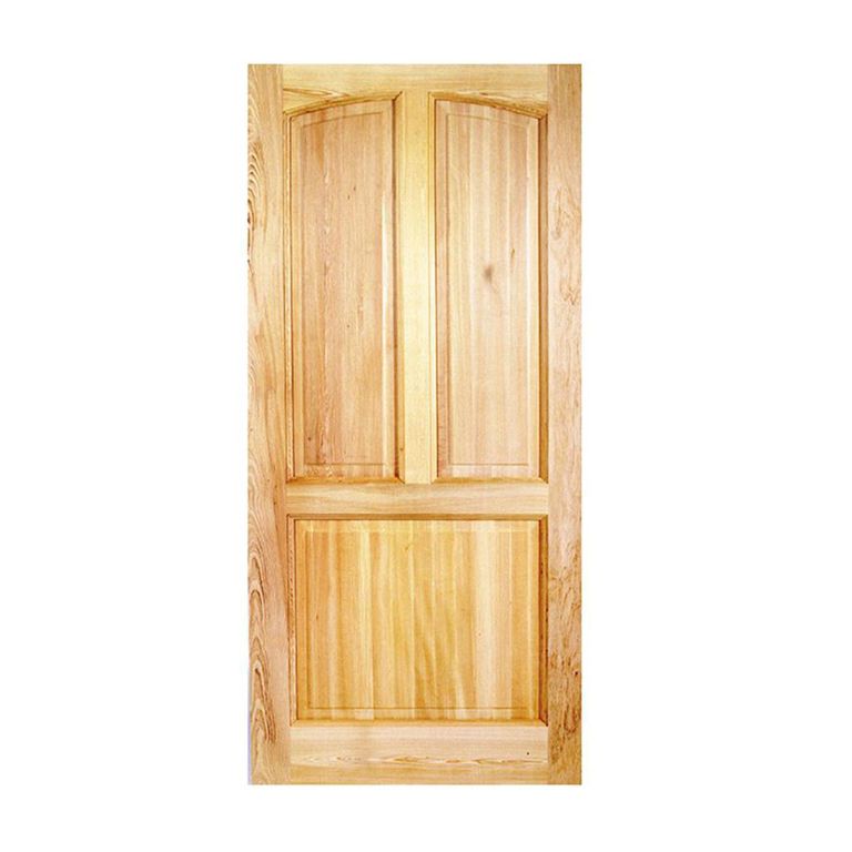 Puerta Exterior Madera pino oregón 75x210 cm Calafquen 111 Natural