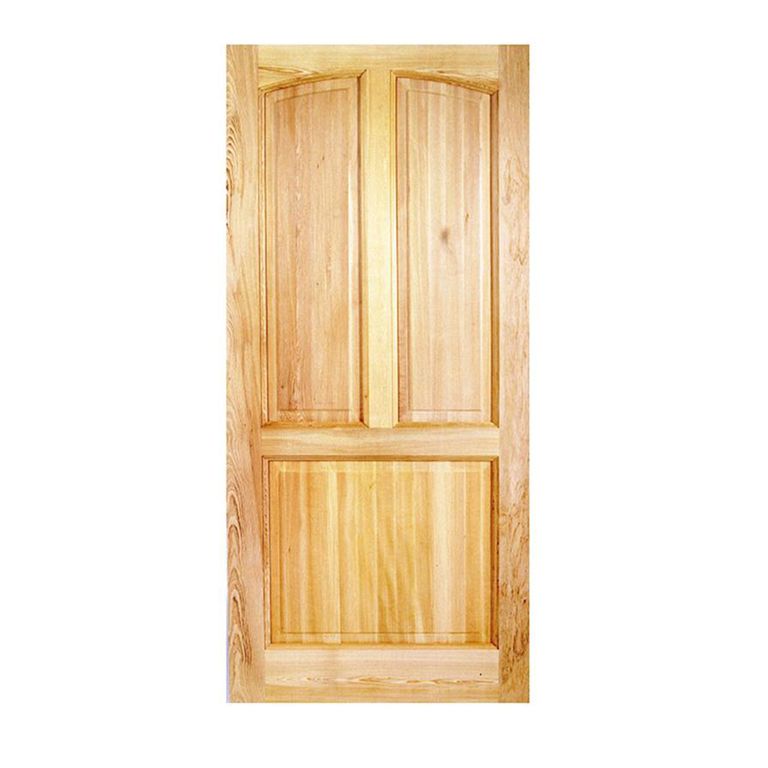 Puerta Exterior Madera pino oregón 85x210 cm Calafquen 111 Natural