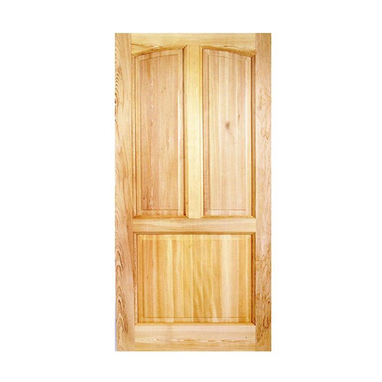 Puerta Exterior Madera pino oregón 95x220 cm Calafquen 111 Natural