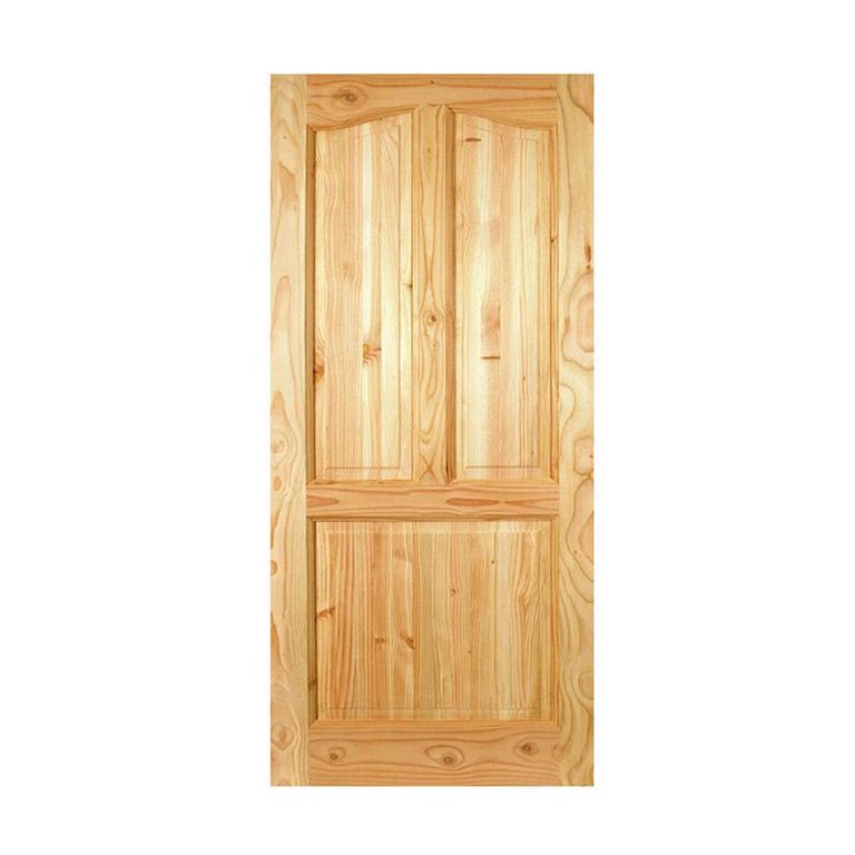Puerta Exterior Madera pino oregón 80x200 cm Calafquen 112 Natural