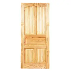 HOLZTEK - Puerta Exterior Madera pino oregón 75x210 cm Ranco 131 Natural