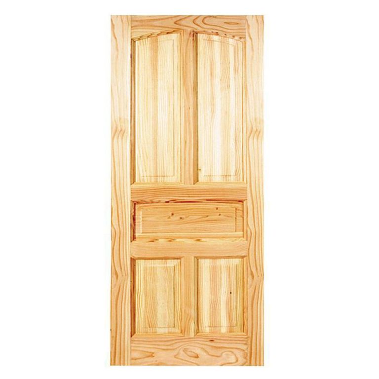 Puerta Exterior Madera pino oregón 80x200 cm Ranco 131 Natural